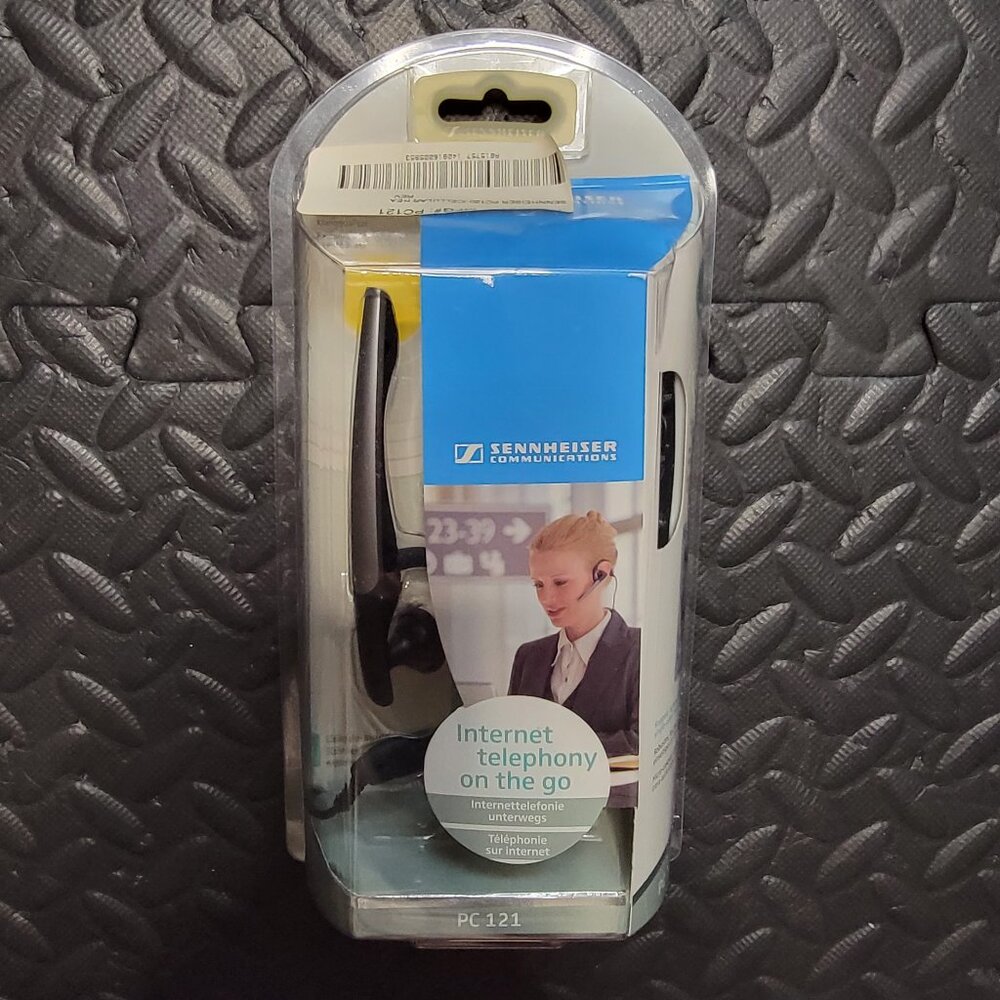 Sennheiser PC 121 Single-Sided In-Ear Headset, 2.5 mm & 3.5 mm Jacks, Black, New